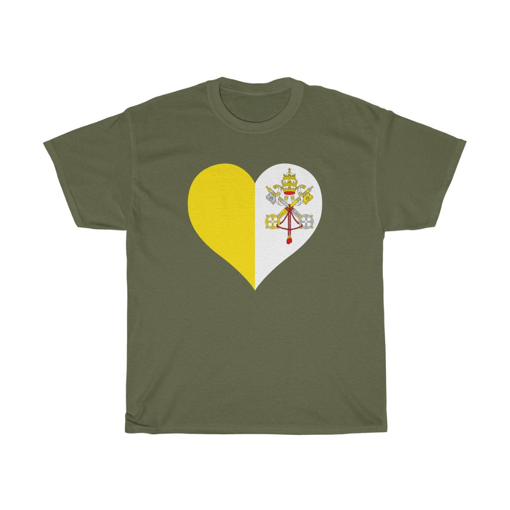 Holy See Heart Flag Standard Tee - Unisex