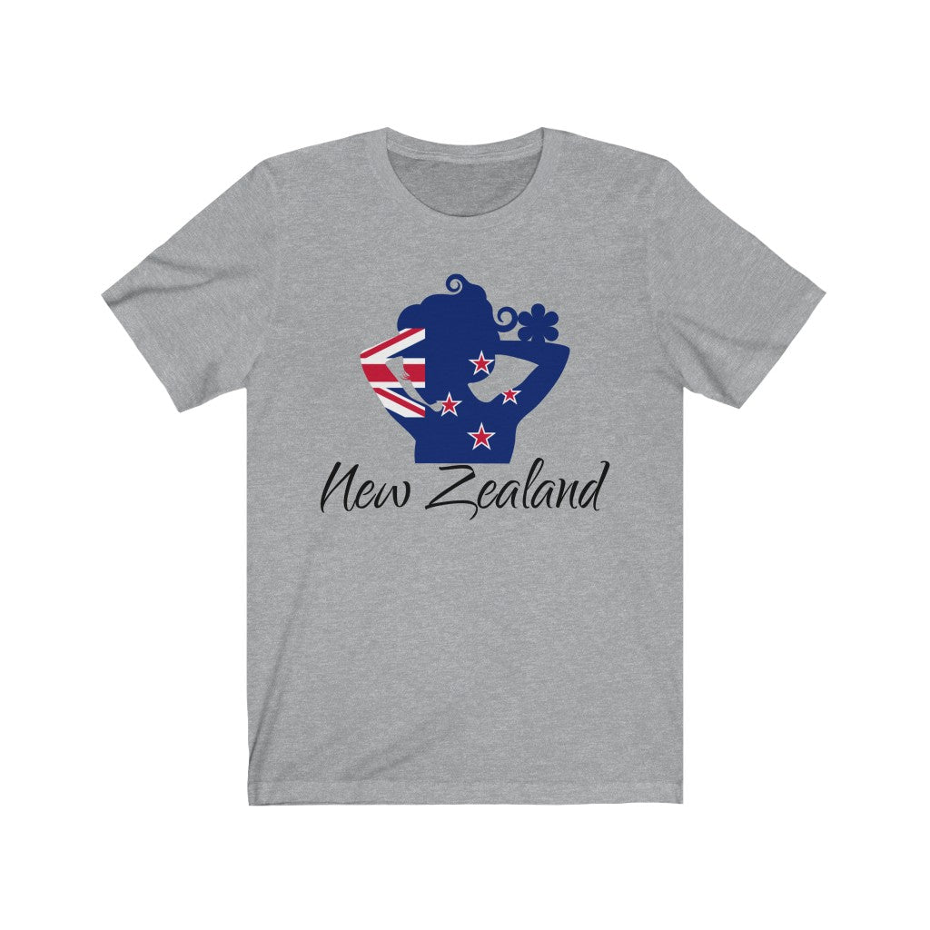 New Zealand Lady Flag Premium Tee 1 - Unisex