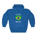 Brazil Heart Flag Hoodie Sweatshirt 2 - Unisex
