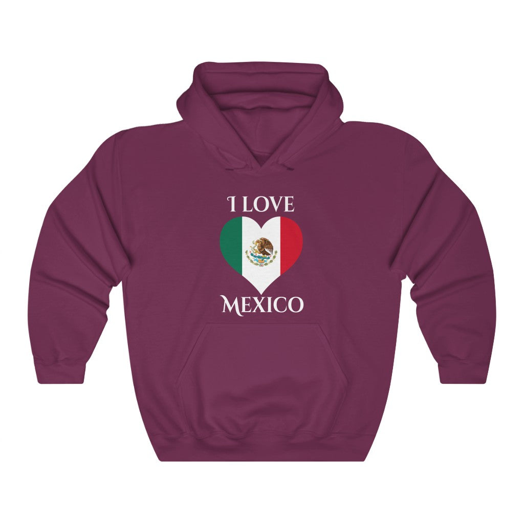 Mexico Heart Flag Hoodie Sweatshirt 2 - Unisex