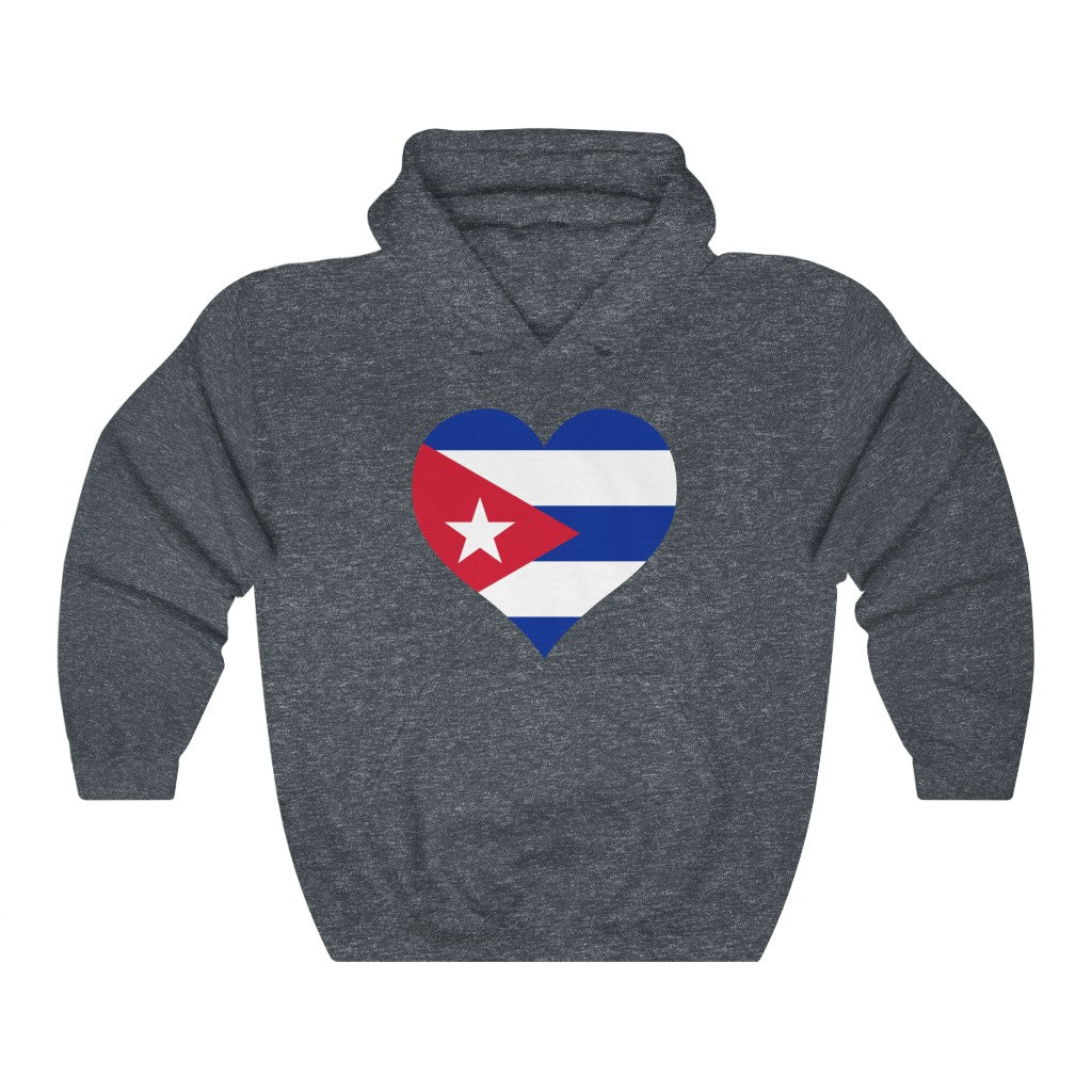 Cuba Heart Flag Hoodie Sweatshirt - Unisex