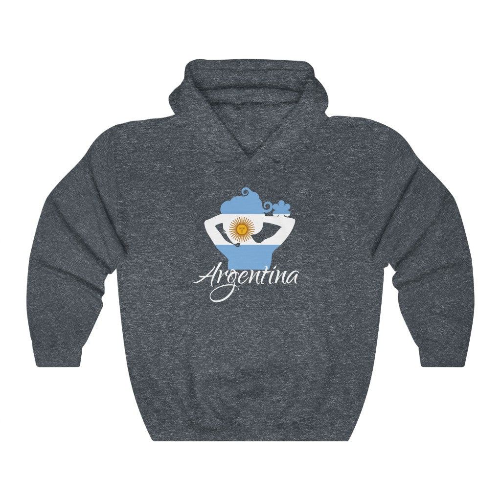 Argentina Lady Flag Hoodie Sweatshirt 2 - Unisex
