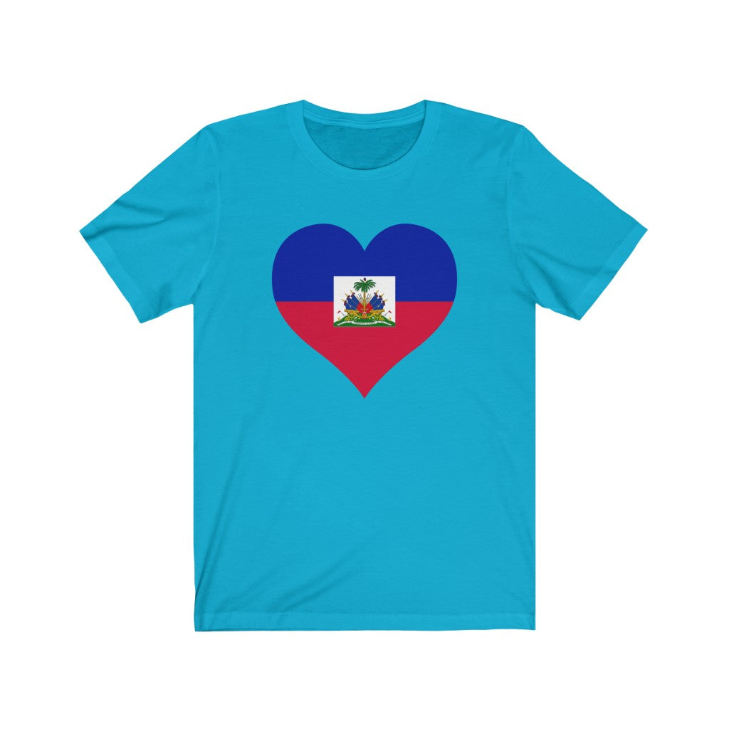 Haiti Heart Flag Premium Tee - Unisex