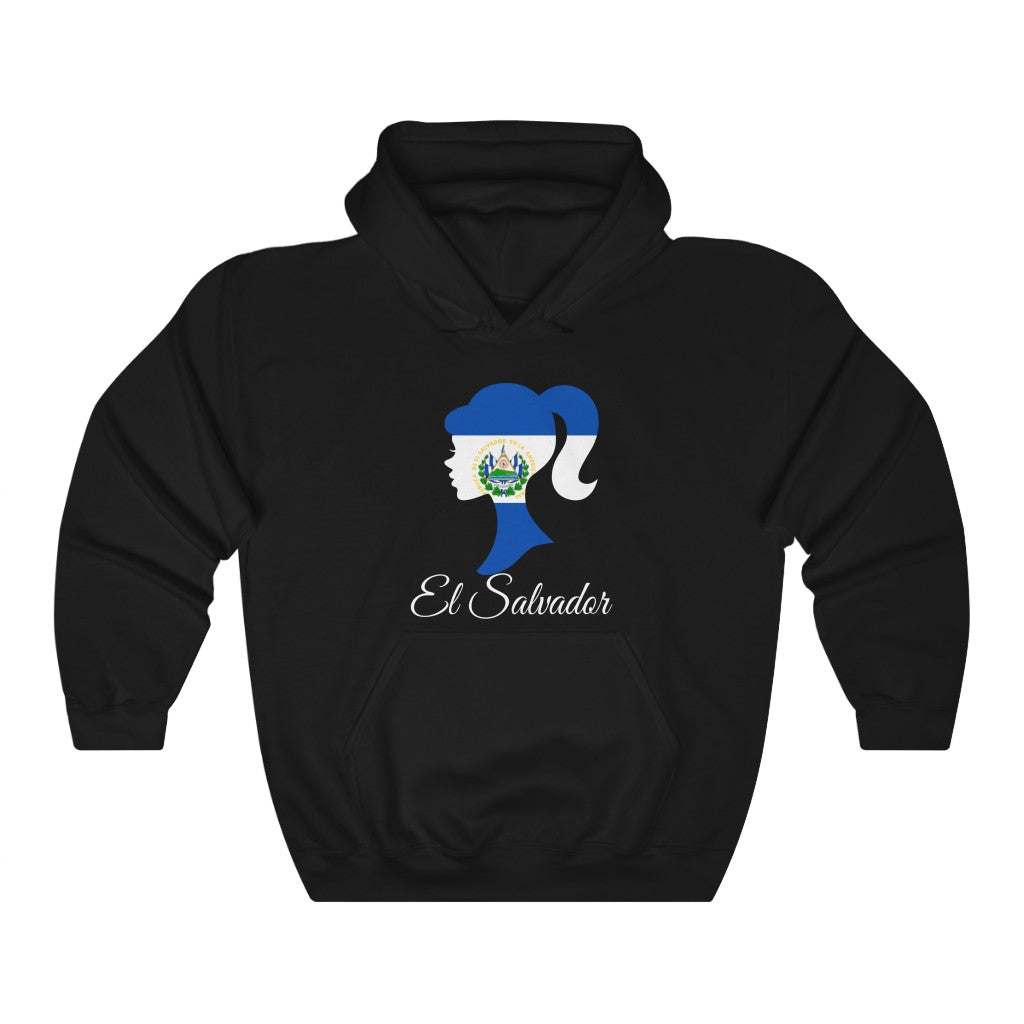 El Salvador Girl Flag Hoodie Sweatshirt 2 - Unisex