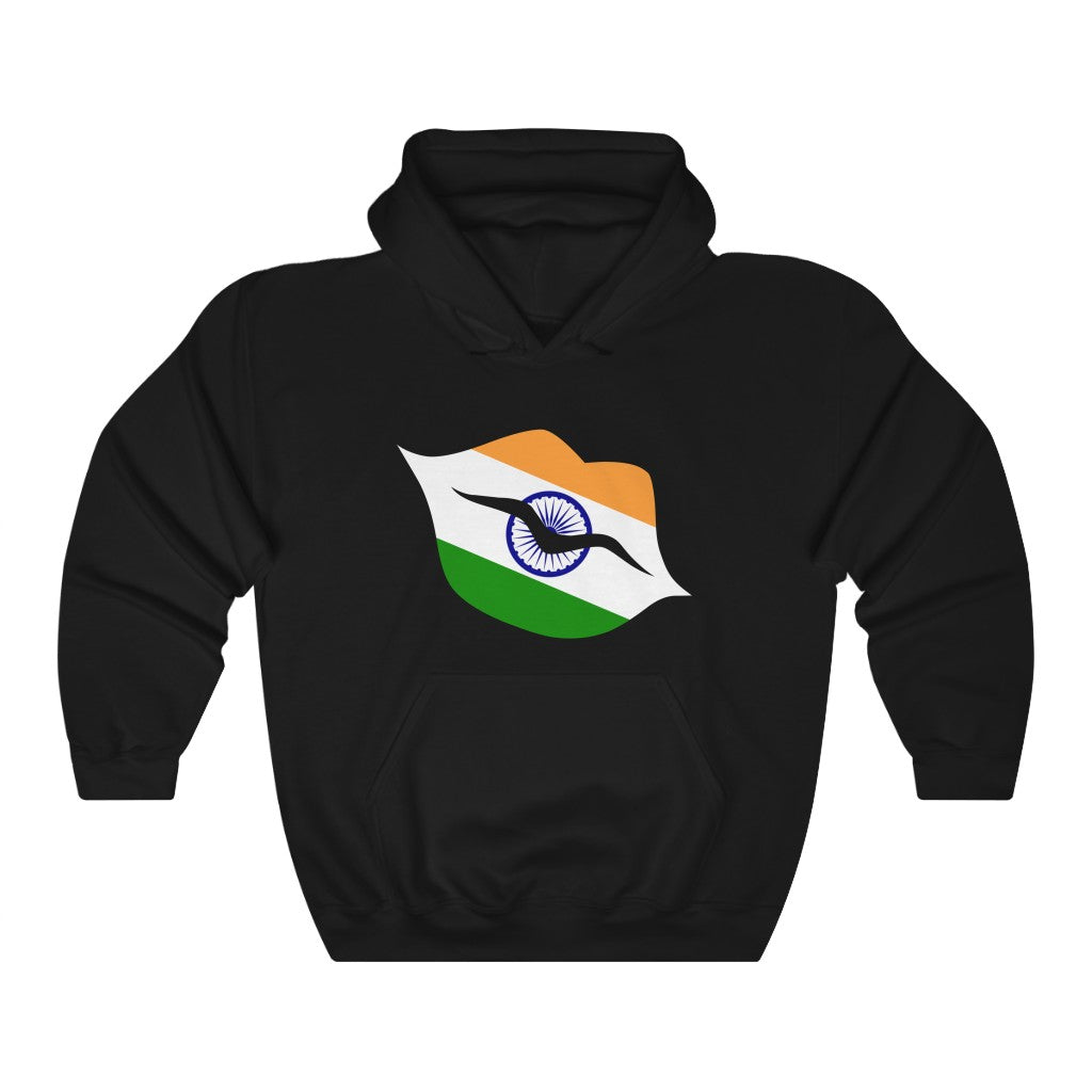 India Lips Flag Hoodie Sweatshirt - Unisex