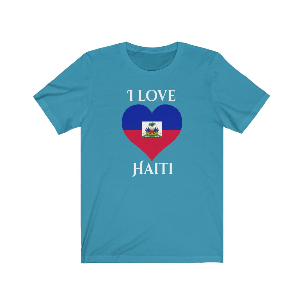 Haiti Heart Flag Premium Tee 2 - Unisex