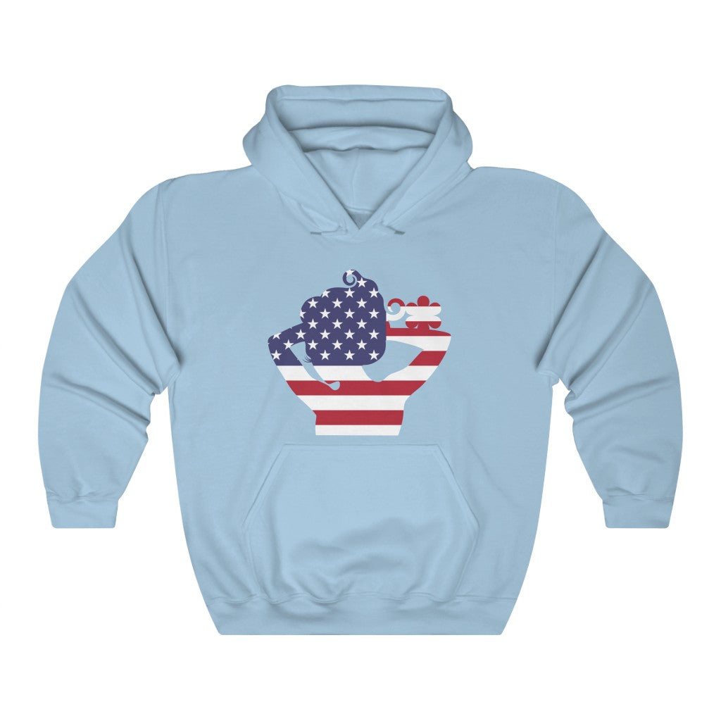 United States of America Lady Flag Hoodie Sweatshirt - Unisex