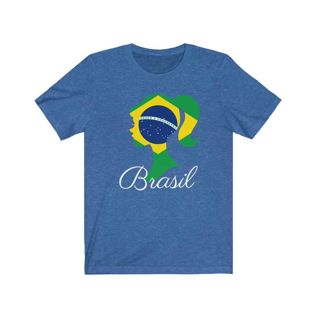 Brazil (Brasil) Girl Flag Premium Tee 2 - Unisex