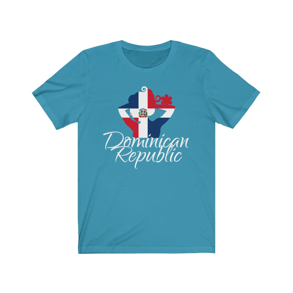 Dominican Republic Lady Flag Premium Tee 4 - Unisex