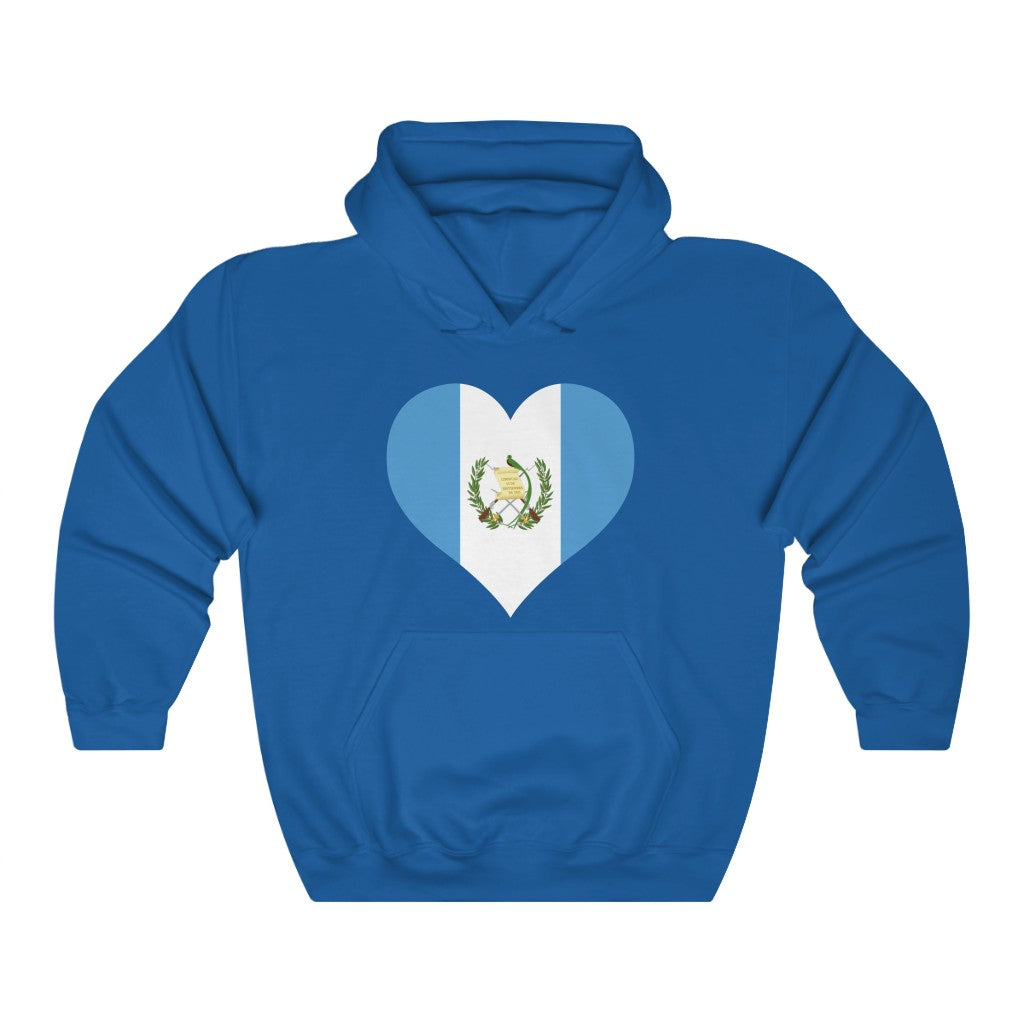 Guatemala Heart Flag Hoodie Sweatshirt - Unisex