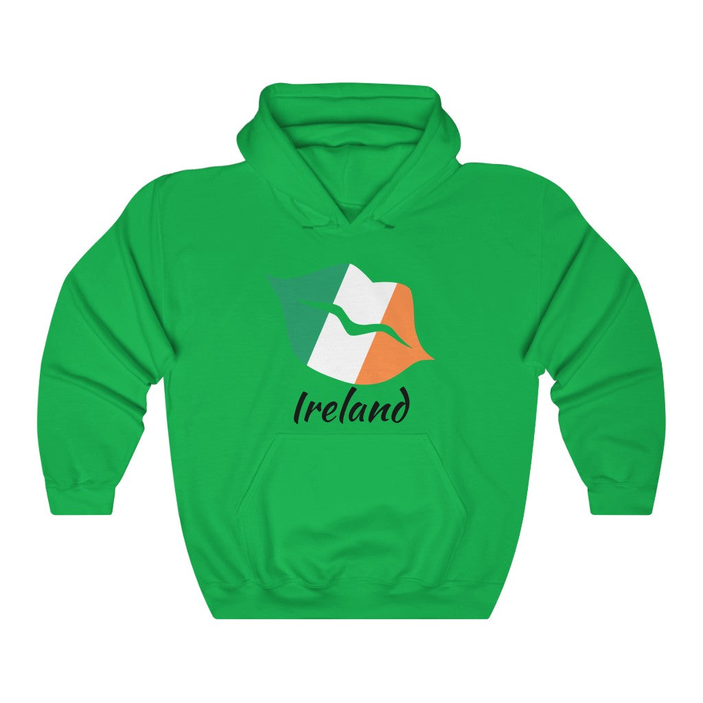 Ireland Lips Flag Hoodie Sweatshirt 1 - Unisex