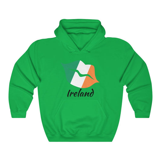 Ireland Lips Flag Hoodie Sweatshirt 1 - Unisex