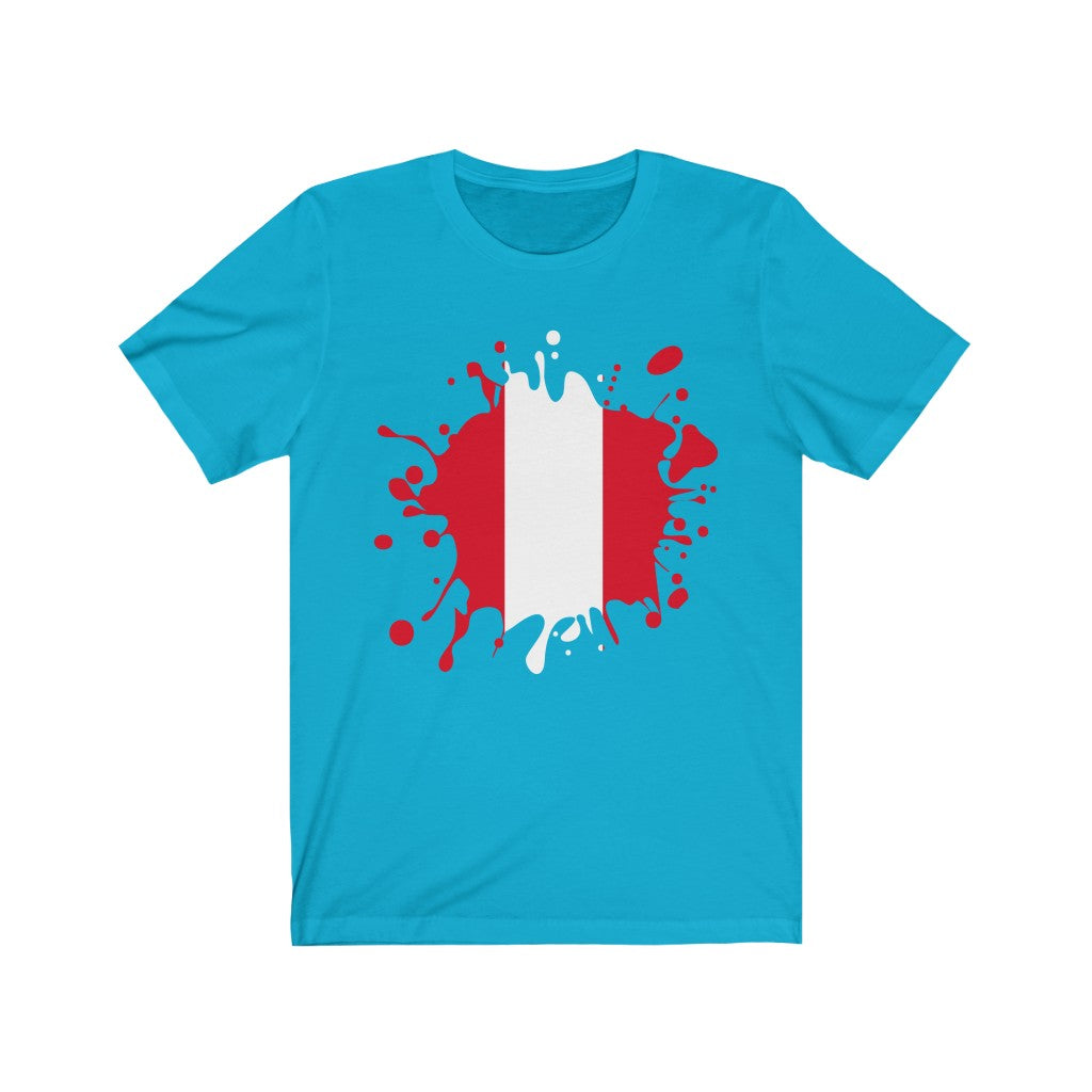 Peru Splat Flag Premium Tee - Unisex