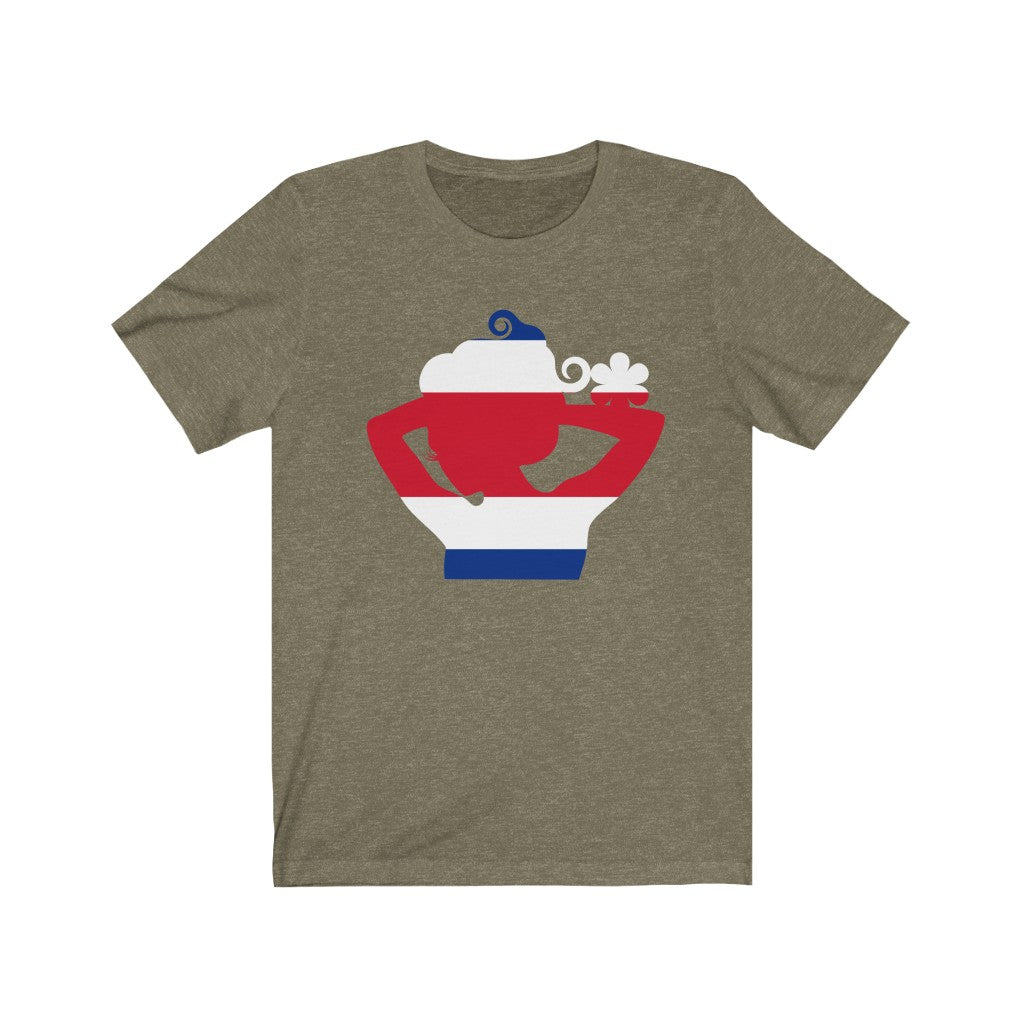 Costa Rica Lady Flag Premium Tee - Unisex