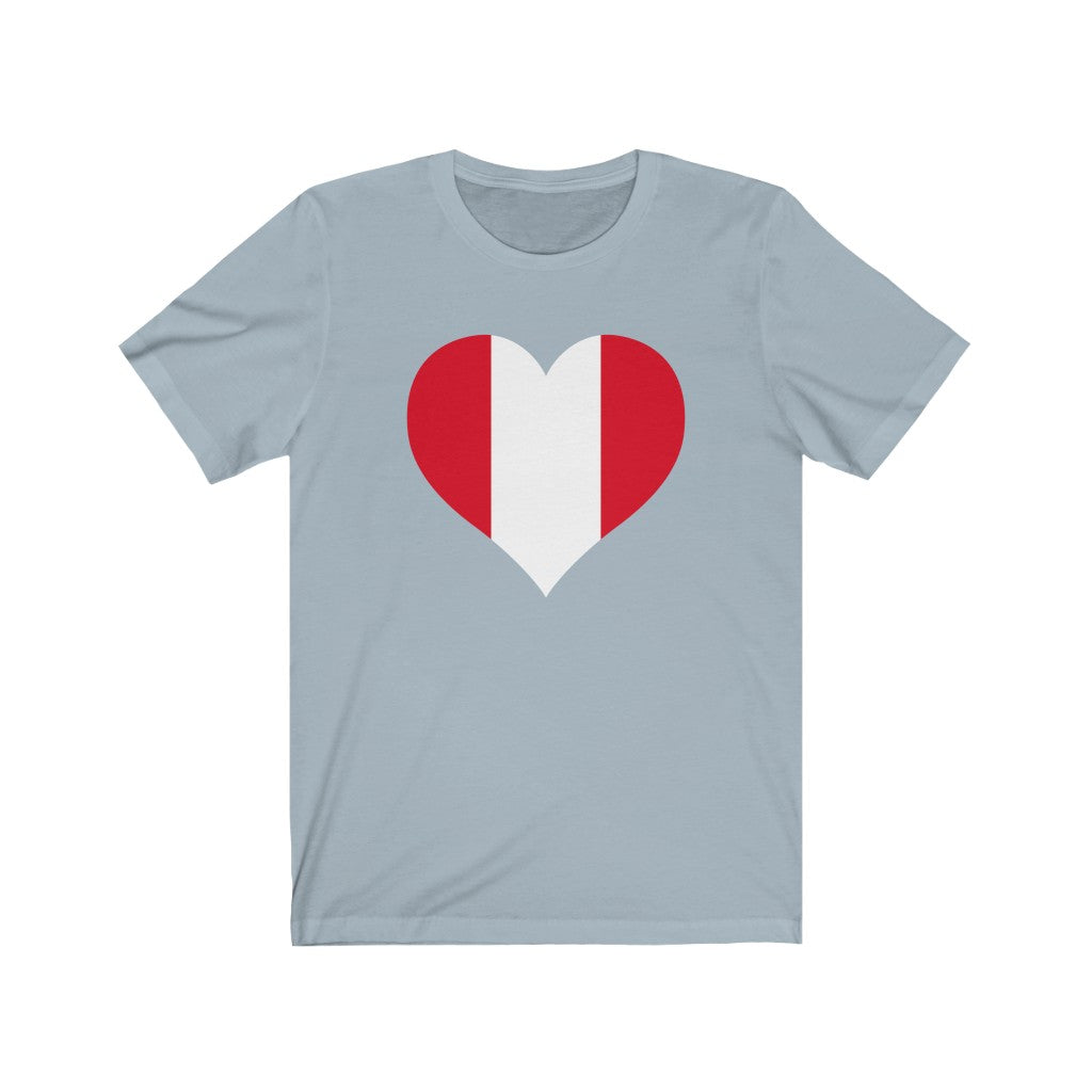 Peru Heart Flag Premium Tee - Unisex