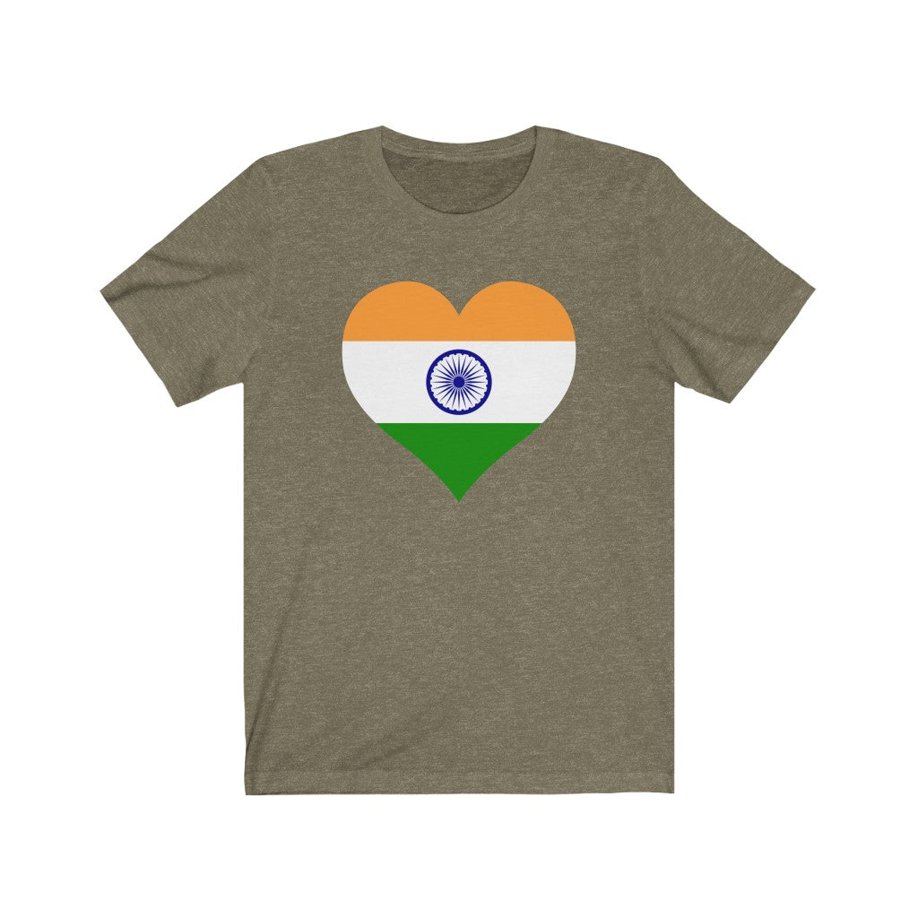 India Heart Flag Premium Tee - Unisex
