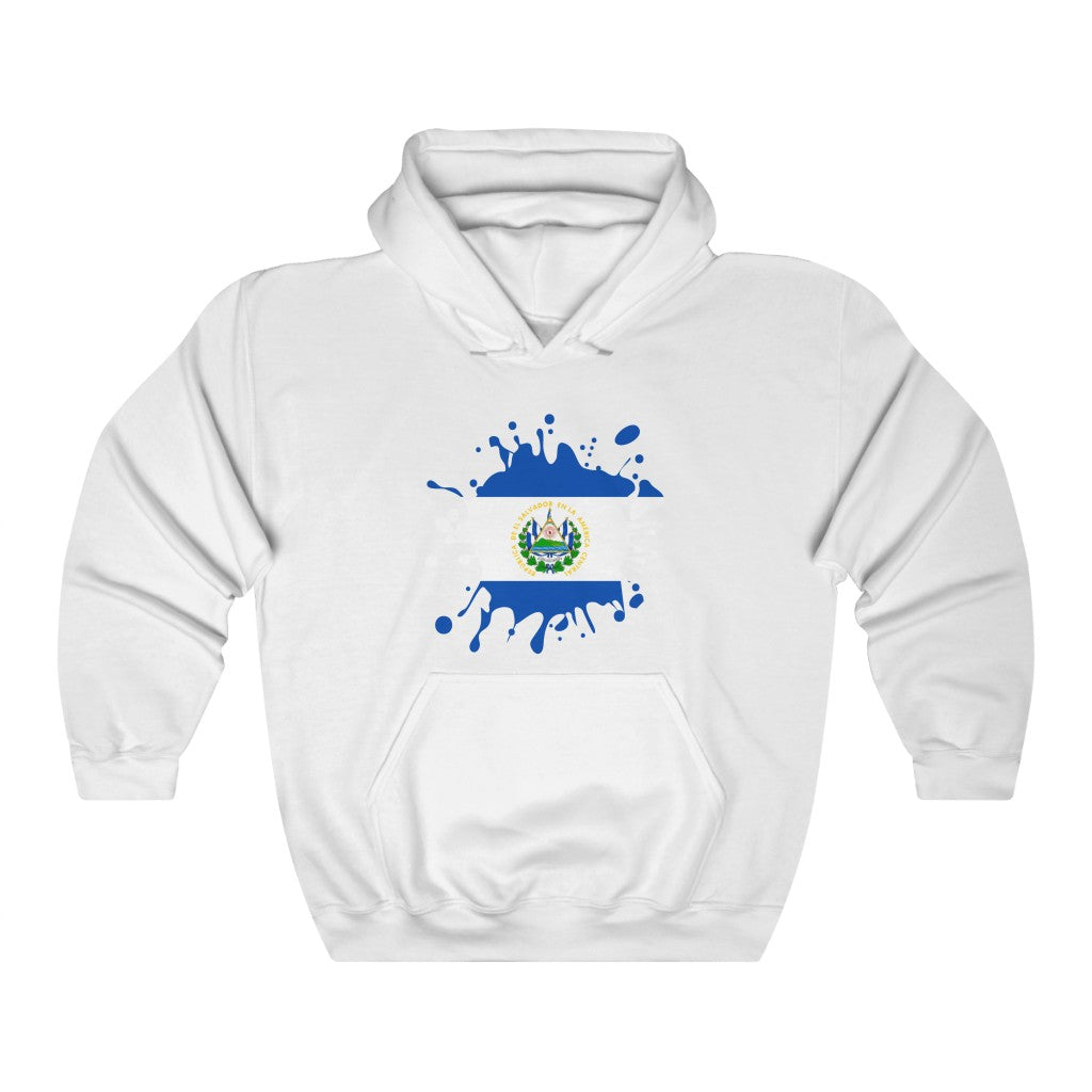 El Salvador Splat Flag Hoodie Sweatshirt - Unisex