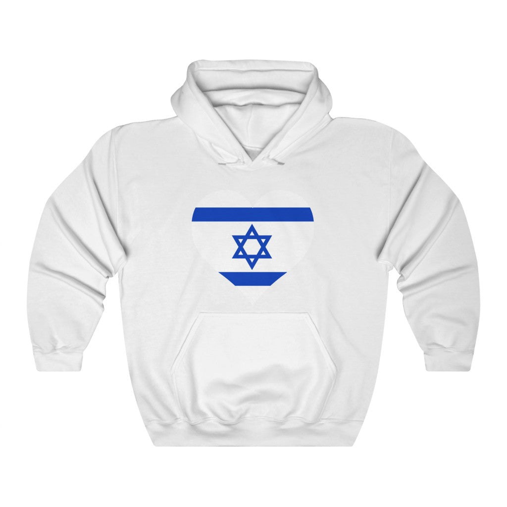 Israel Heart Flag Hoodie Sweatshirt - Unisex