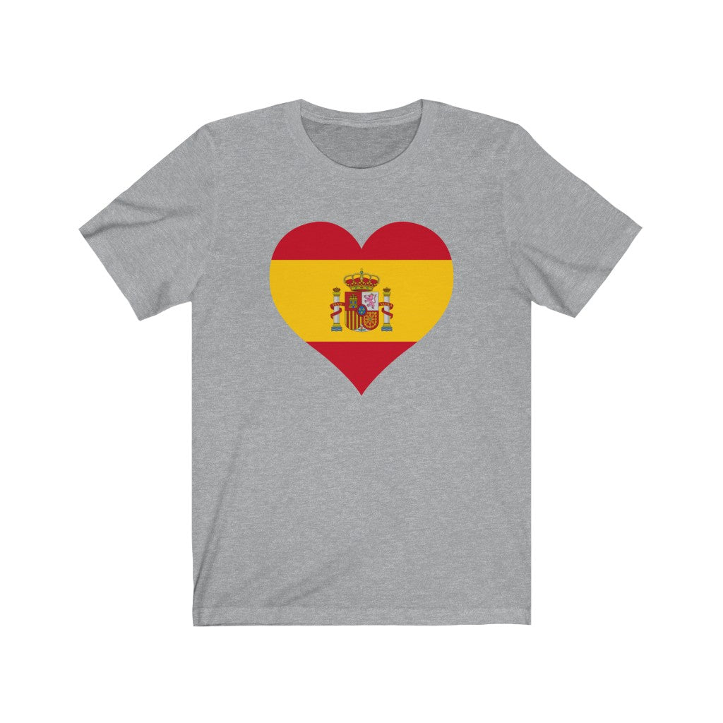 Spain Heart Flag Premium Tee - Unisex
