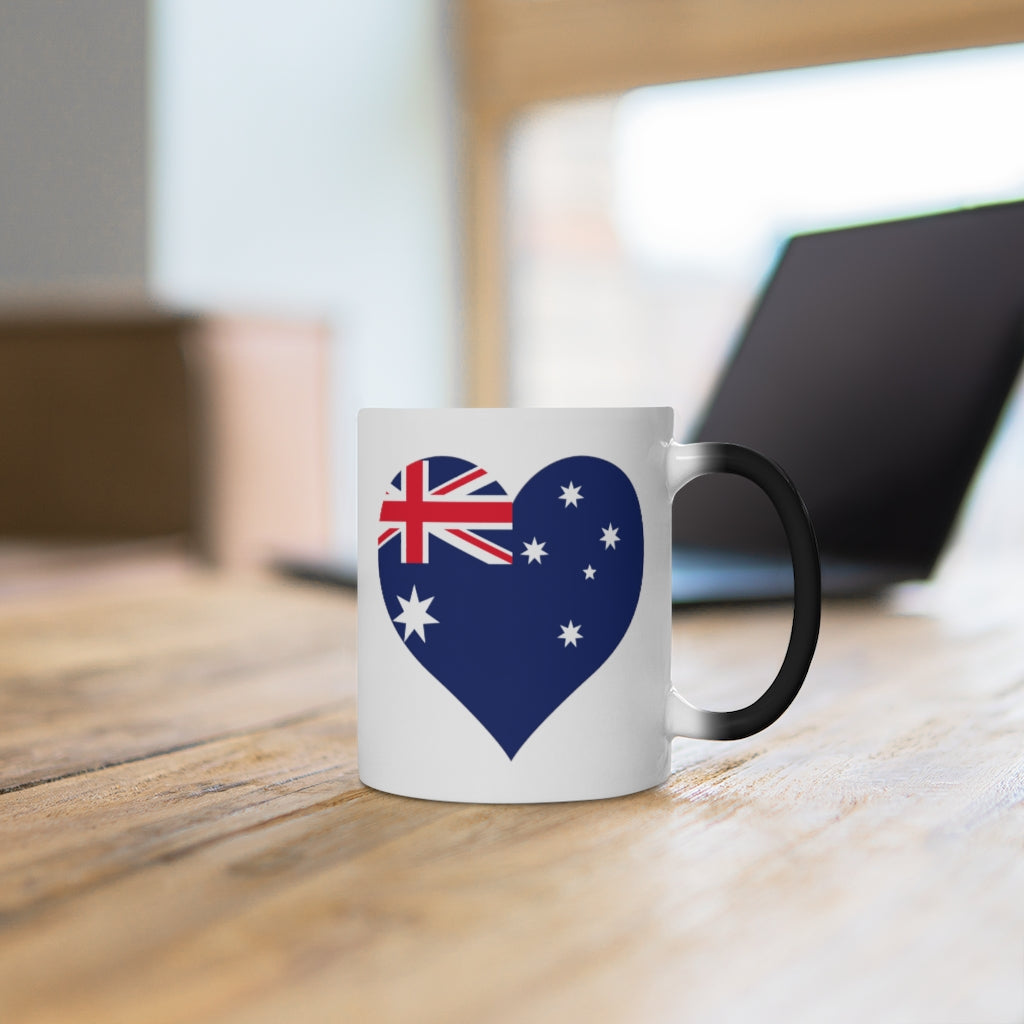 Australia Heart Color Changing Mug