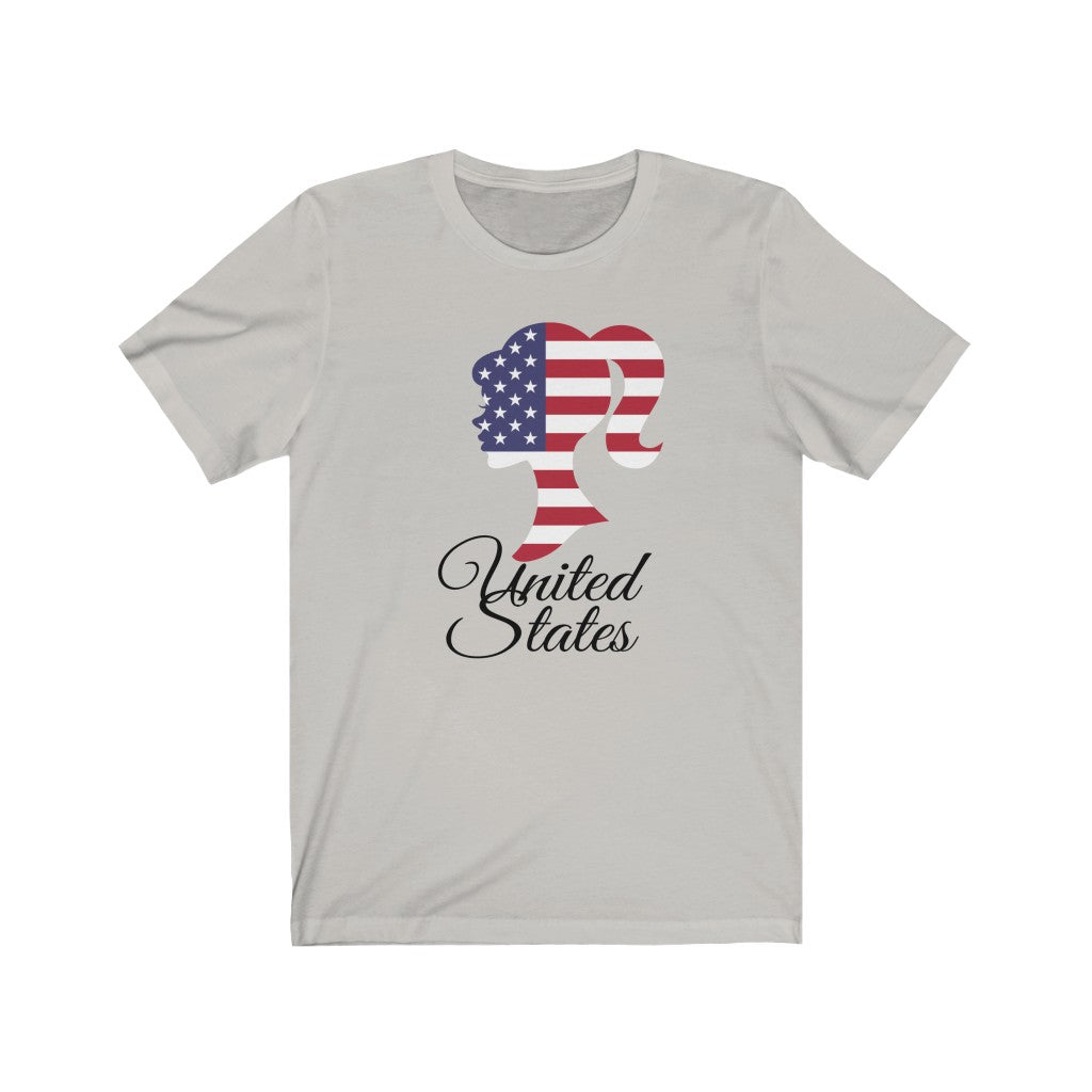 United States of America Girl Flag Premium Tee 1 - Unisex