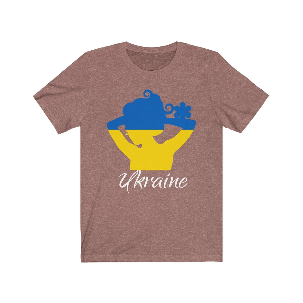 Ukraine Lady Flag Premium Tee 2 - Unisex