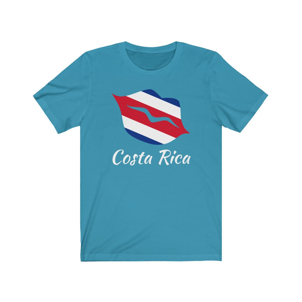 Costa Rica Lips Flag Premium Tee 2 - Unisex
