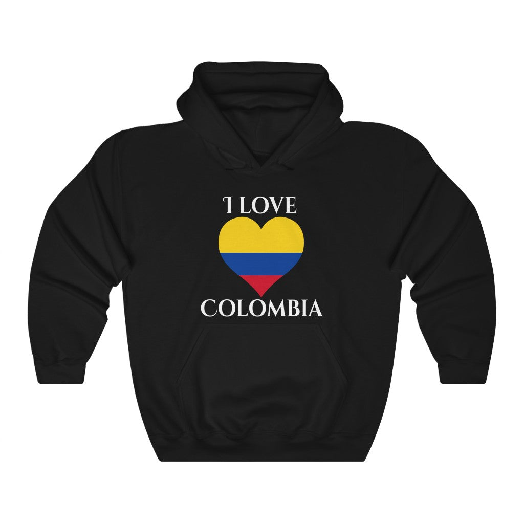 Colombia Heart Flag Hoodie Sweatshirt 2 - Unisex