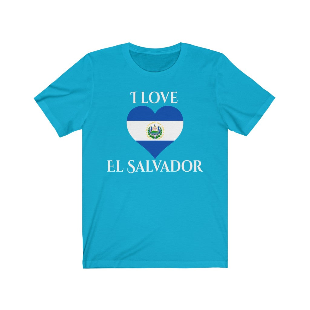 El Salvador Heart Flag Premium Tee 2 - Unisex