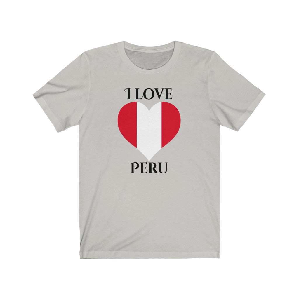 Peru Heart Flag Premium Tee 1 - Unisex