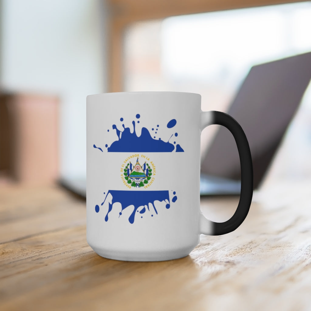 El Salvador Republic Splat Color Changing Mug