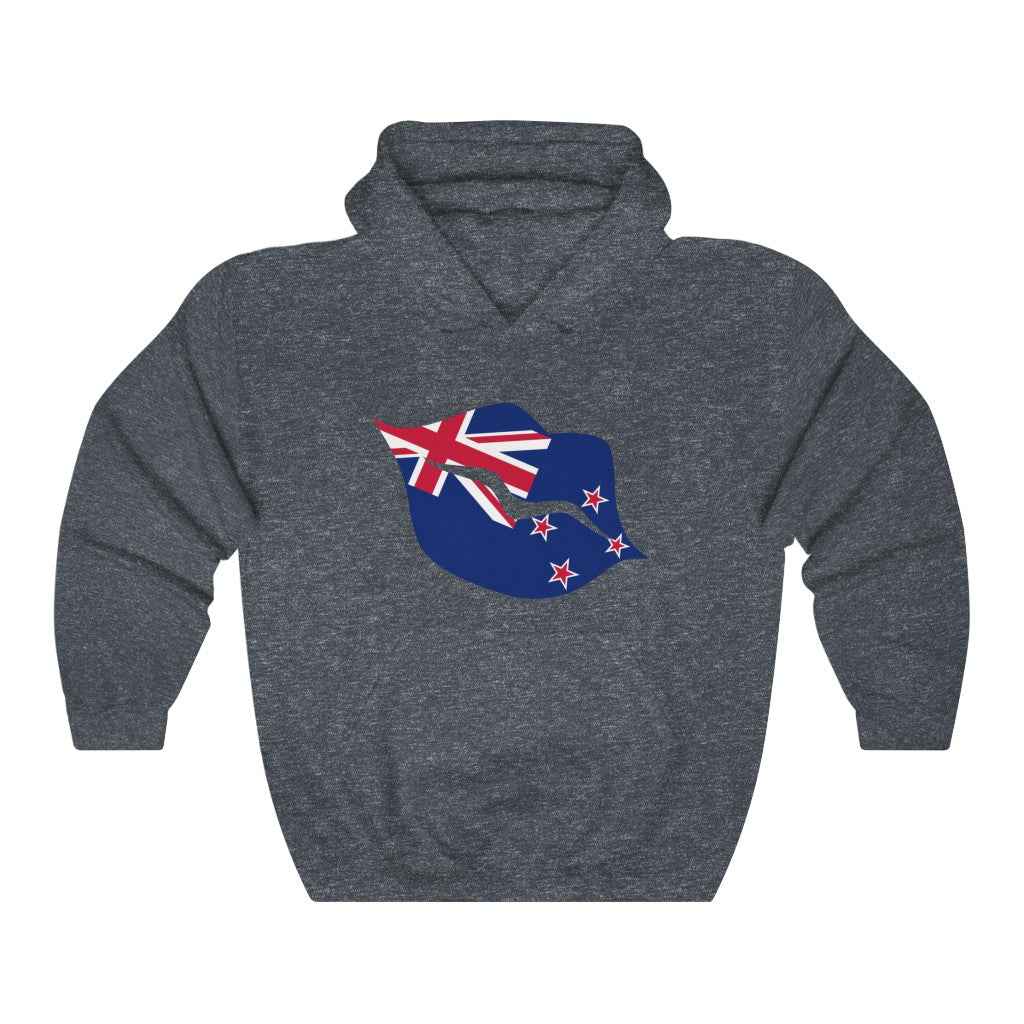 New Zealand Lips Flag Hoodie Sweatshirt - Unisex