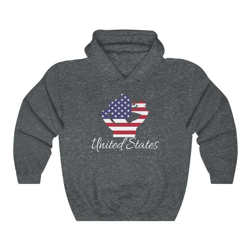 United States of America Lady Flag Hoodie Sweatshirt 2 - Unisex