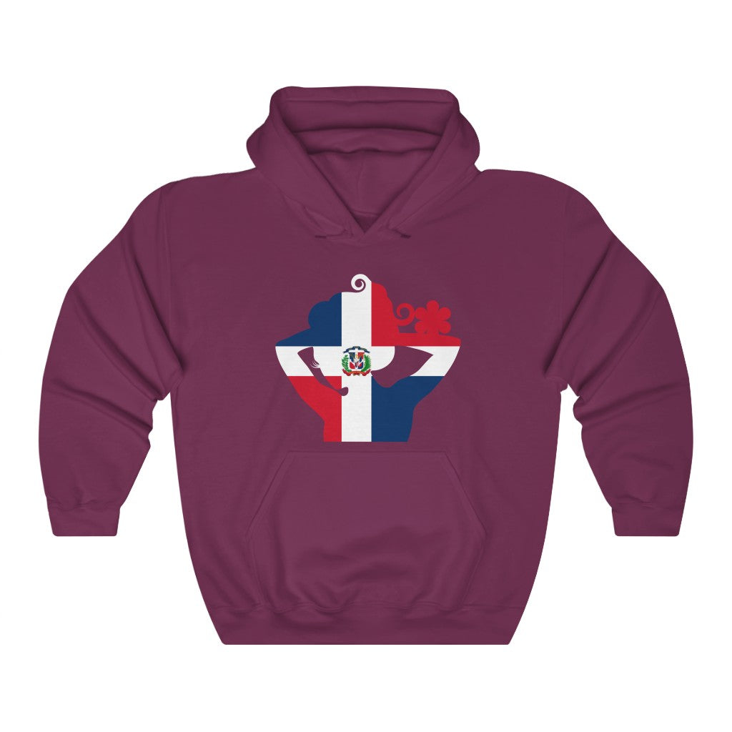 Dominican Republic Lady Flag Hoodie Sweatshirt - Unisex