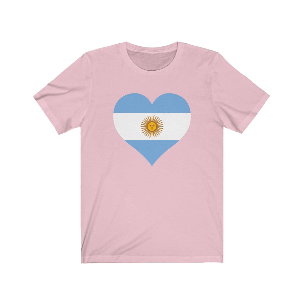 Argentina Heart Flag Premium Tee - Unisex