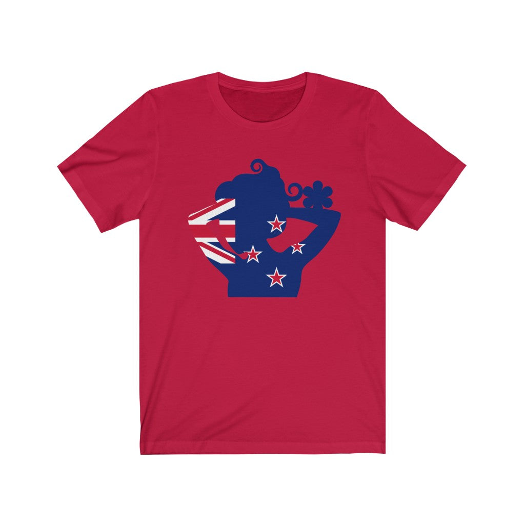 New Zealand Lady Flag Premium Tee - Unisex