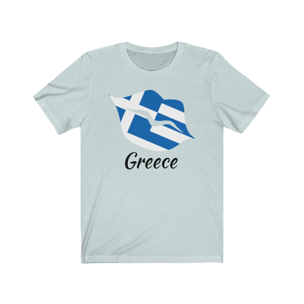 Greece Lips Flag Premium Tee 1 - Unisex