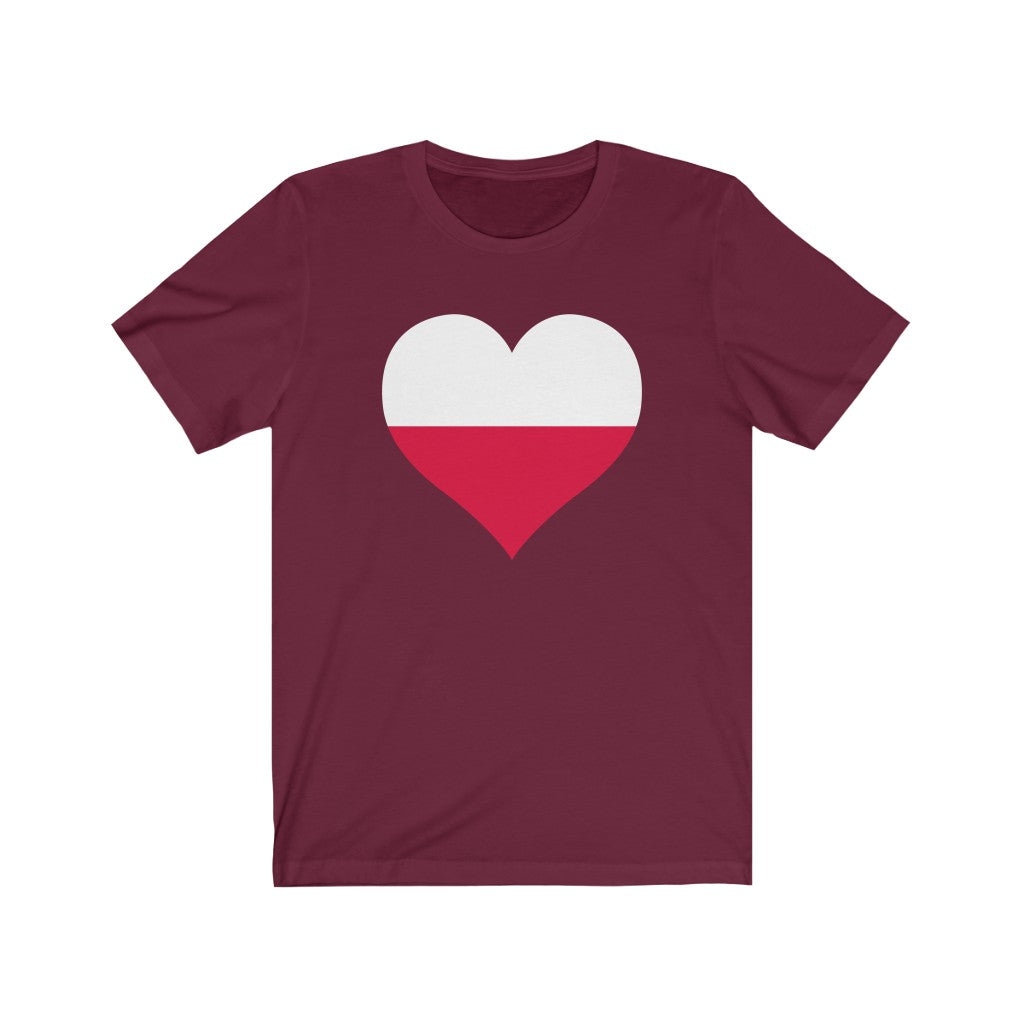 Poland Heart Flag Premium Tee - Unisex