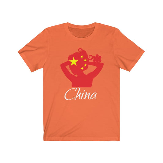 China Lady Flag Premium Tee 2 - Unisex