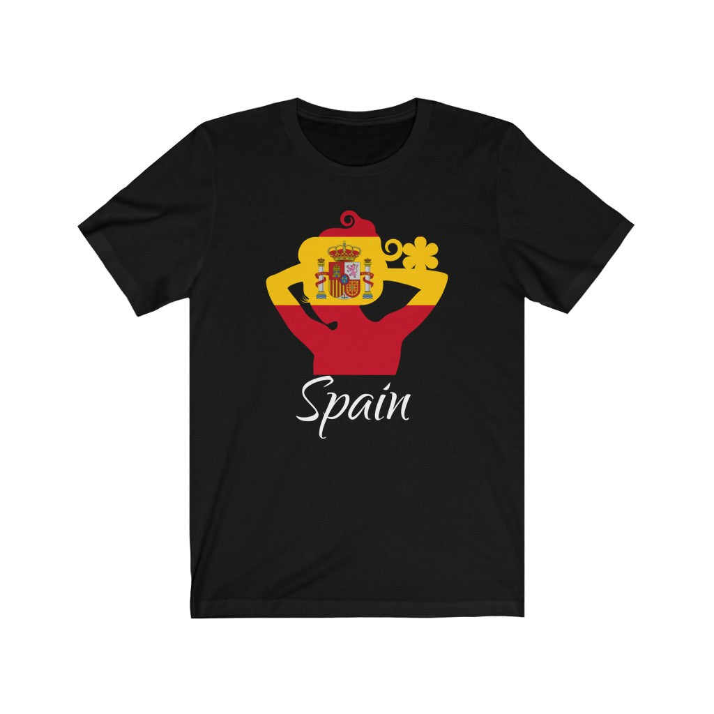Spain Lady Flag Premium Tee 2 - Unisex
