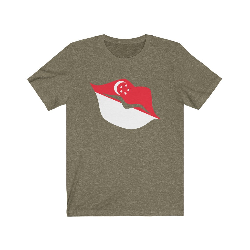 Singapore Lips Flag Premium Tee - Unisex