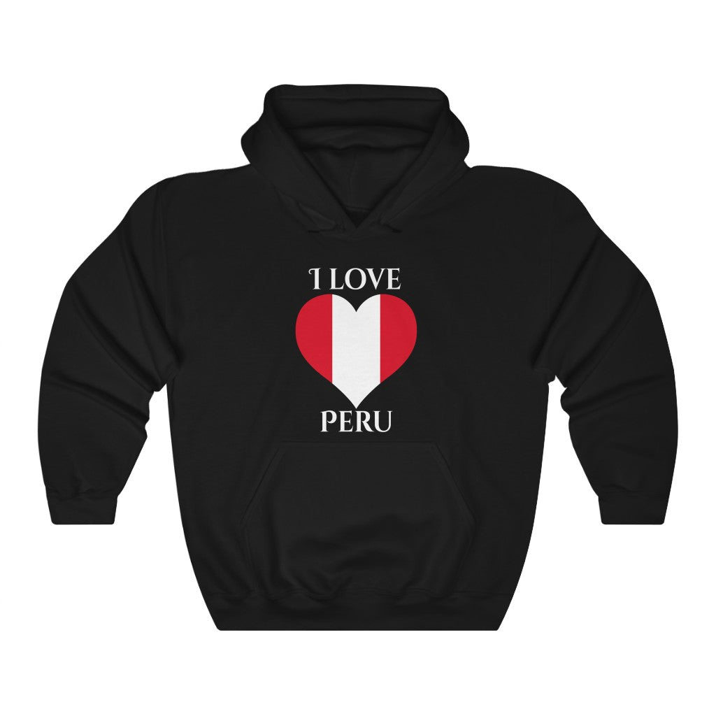 Peru Heart Flag Hoodie Sweatshirt 2 - Unisex