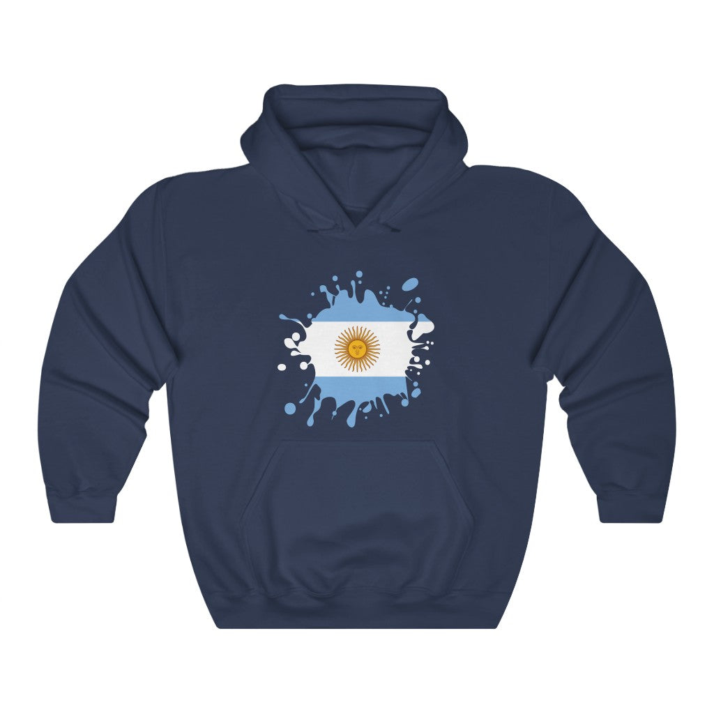 Argentina Splat Flag Hoodie Sweatshirt - Unisex