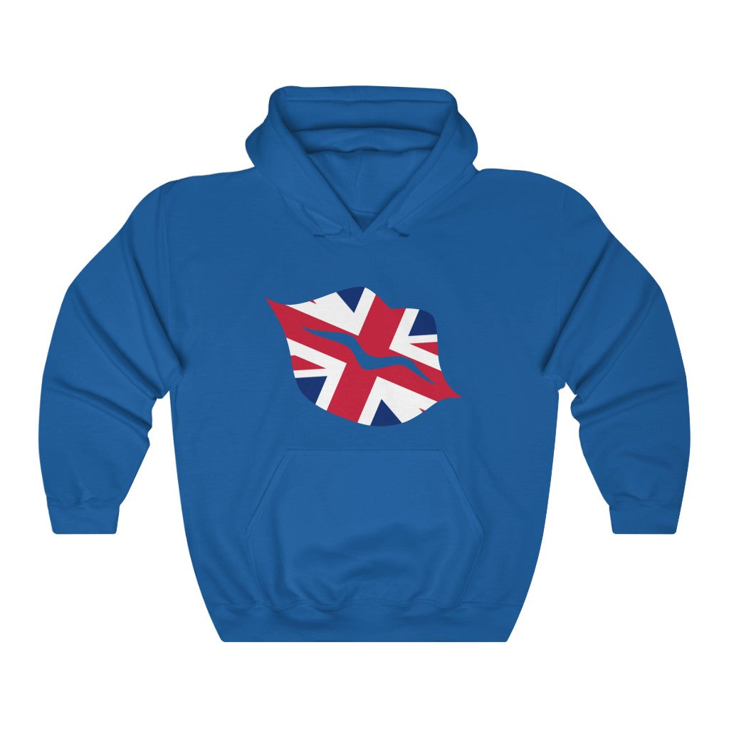 United Kingdom Lips Flag Hoodie Sweatshirt - Unisex