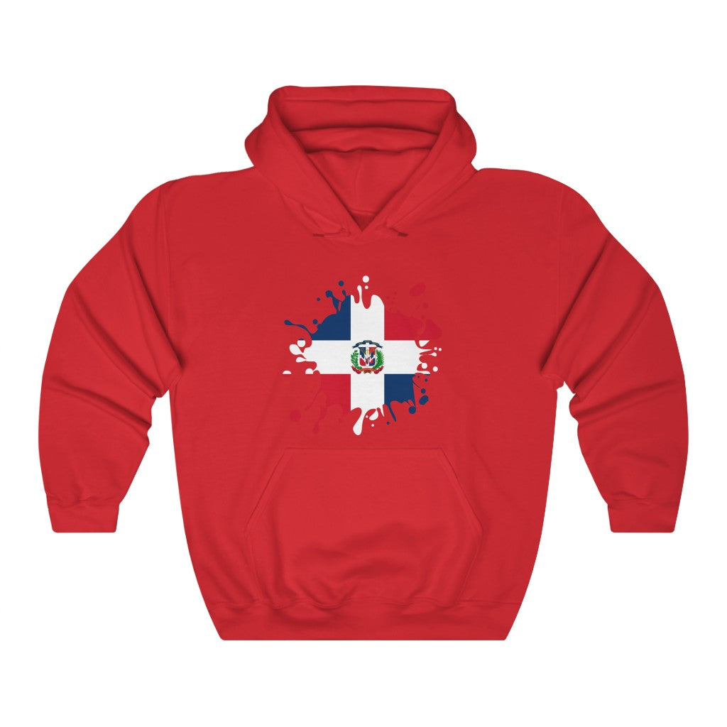 Dominican Republic Splat Flag Hoodie Sweatshirt - Unisex