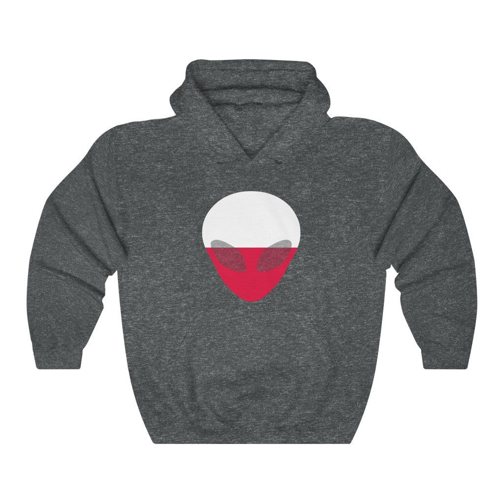 Poland Alien Flag Hoodie Sweatshirt - Unisex