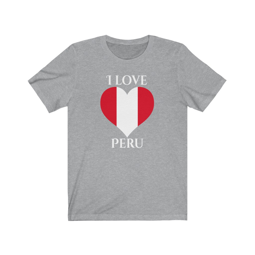 Peru Heart Flag Premium Tee 2 - Unisex