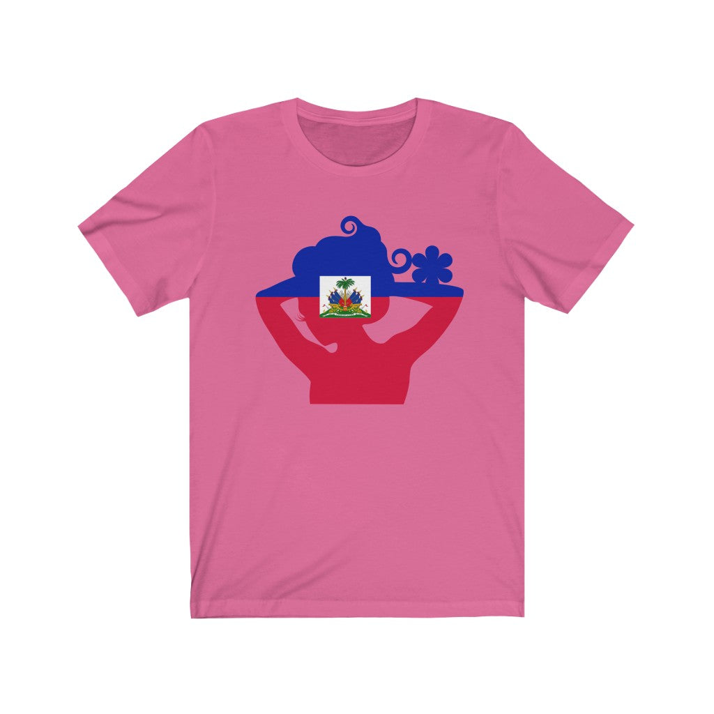 Haiti Lady Flag Premium Tee - Unisex