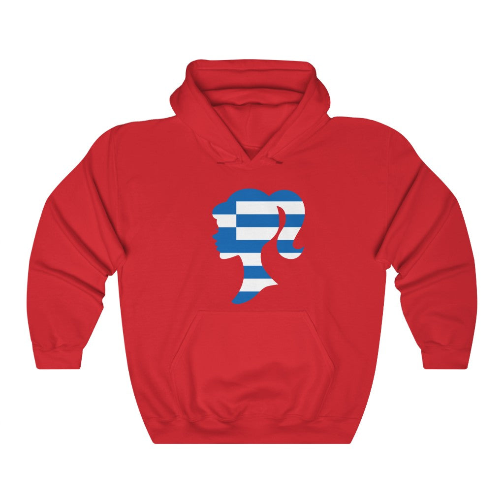 Greece Girl Flag Hoodie Sweatshirt - Unisex