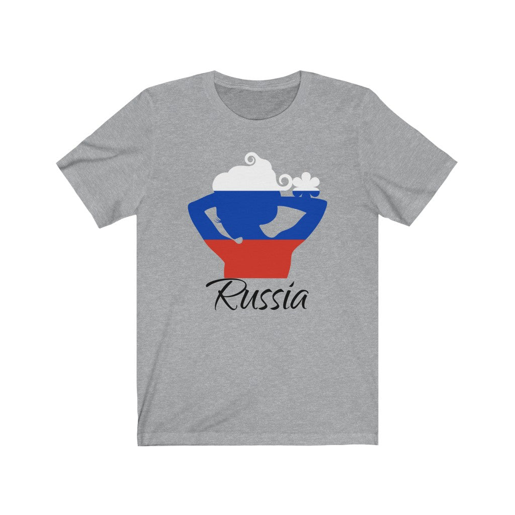 Russia Lady Flag Premium Tee 1 - Unisex